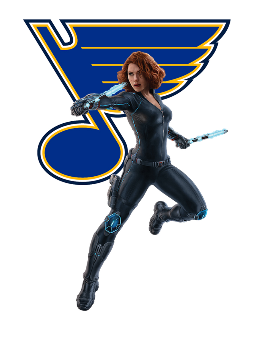 St. Louis Blues Black Widow Logo vinyl decal